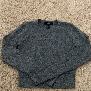 Grey knit, cropped sweater